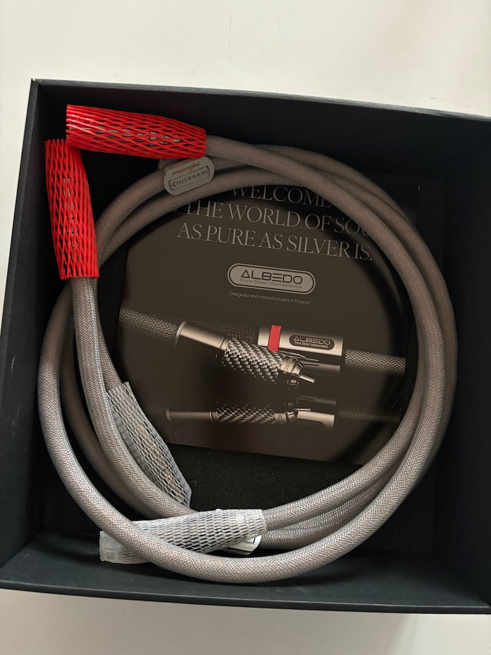Albedo Silver MONOLITH REFERENCE MKII MONOCRYSTAL – Stereo-Signalkabel – LIEFERFERTIG RCA 1m+1m