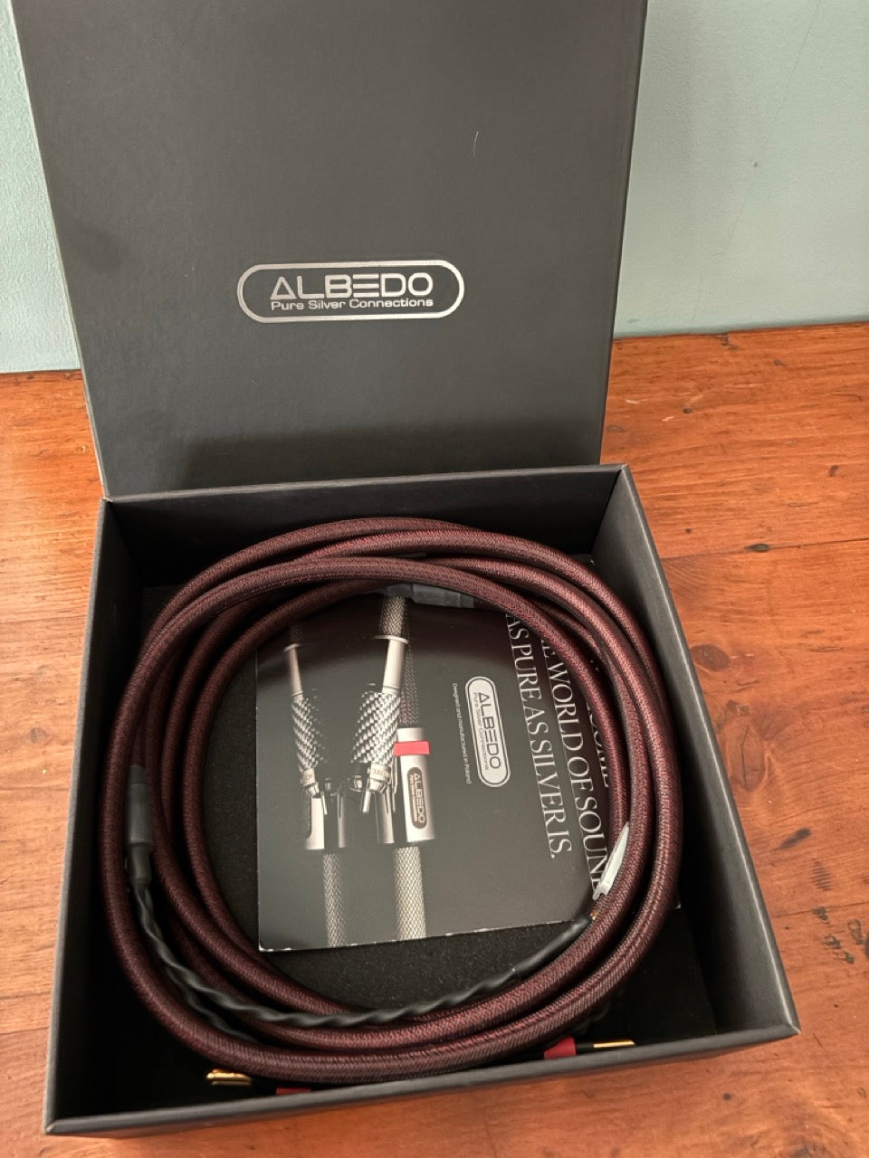 Albedo Silver FLAT-ONE Speaker - Cavo per diffusori 2,5m - USATO