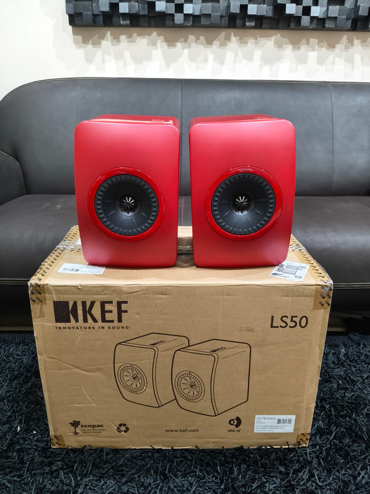 Kef LS50 Rosse - Coppia di diffusori da scaffale - USATO