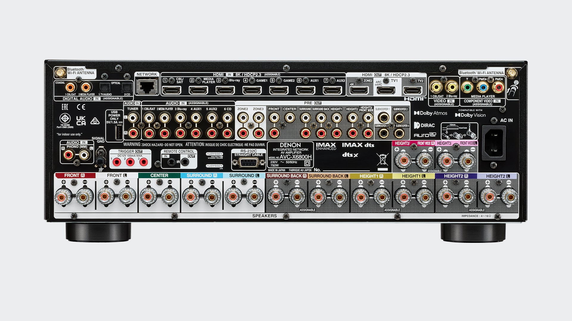 Denon AVC-X6800H - Amplificatore AV 8K Premium a 11.2 canali