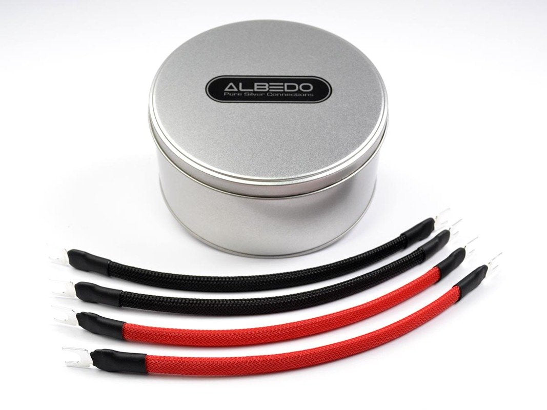 Albedo Silver JUMPER BI-WIRE – 4 PCS – MONOCRYSTAL - Speaker Jumpers - READY FOR DELIVERY