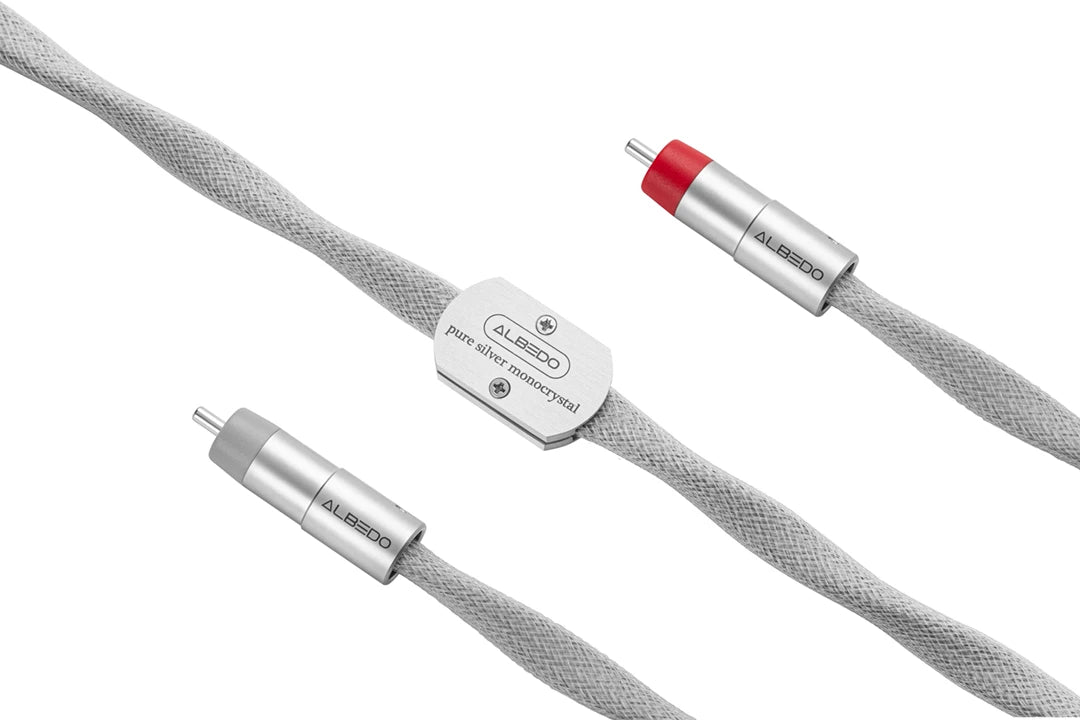Albedo Silver MONOLITH MONOCRISTAL - Stereo signal cable - READY FOR DELIVERY RCA and XLR 1m