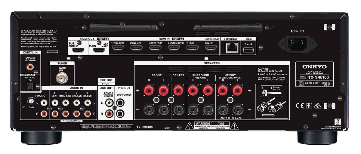 Onkyo TX-NR6100 - 7.2 Home Cinema Amplifier - READY FOR DELIVERY