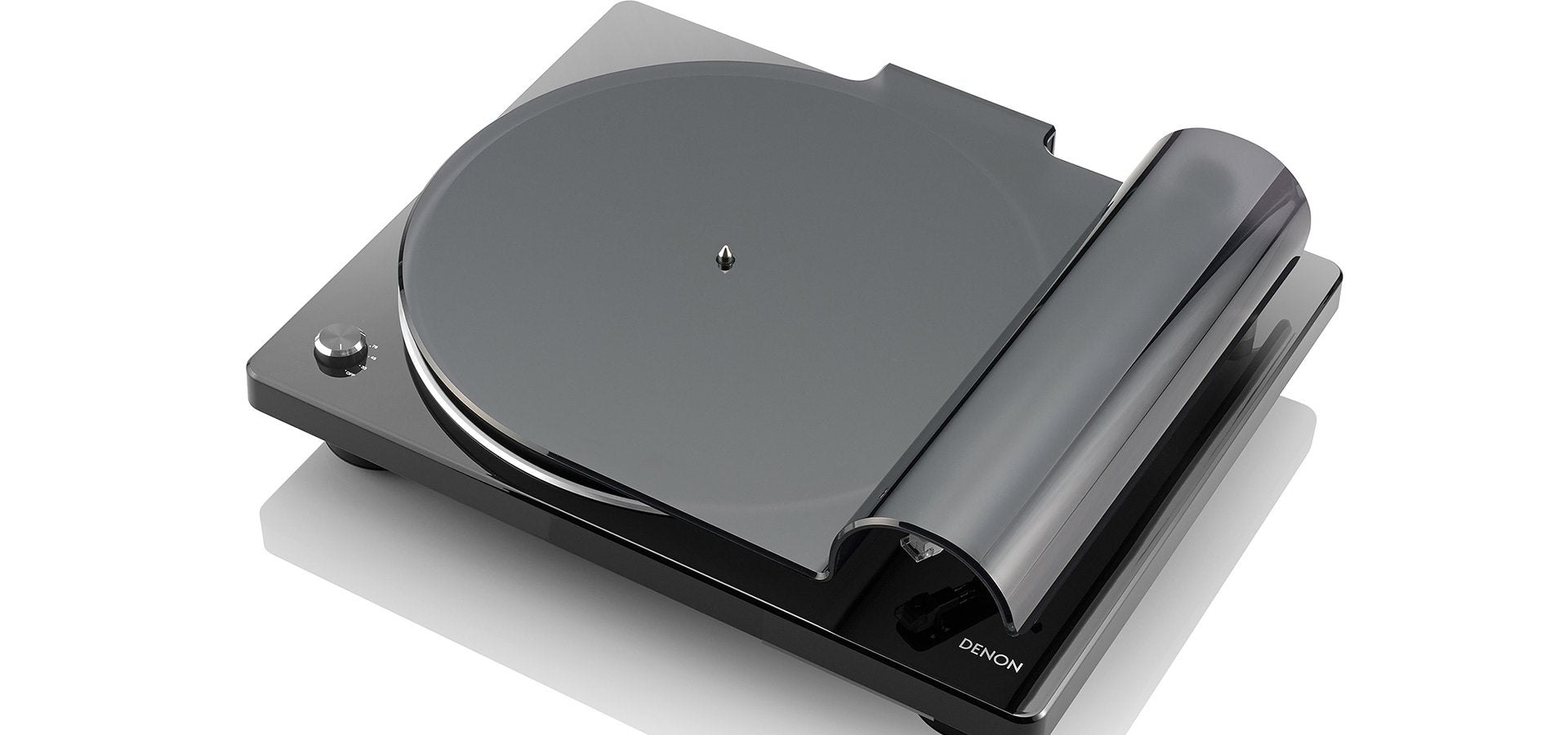 Giradischi Denon DP-400 nero con coperchio