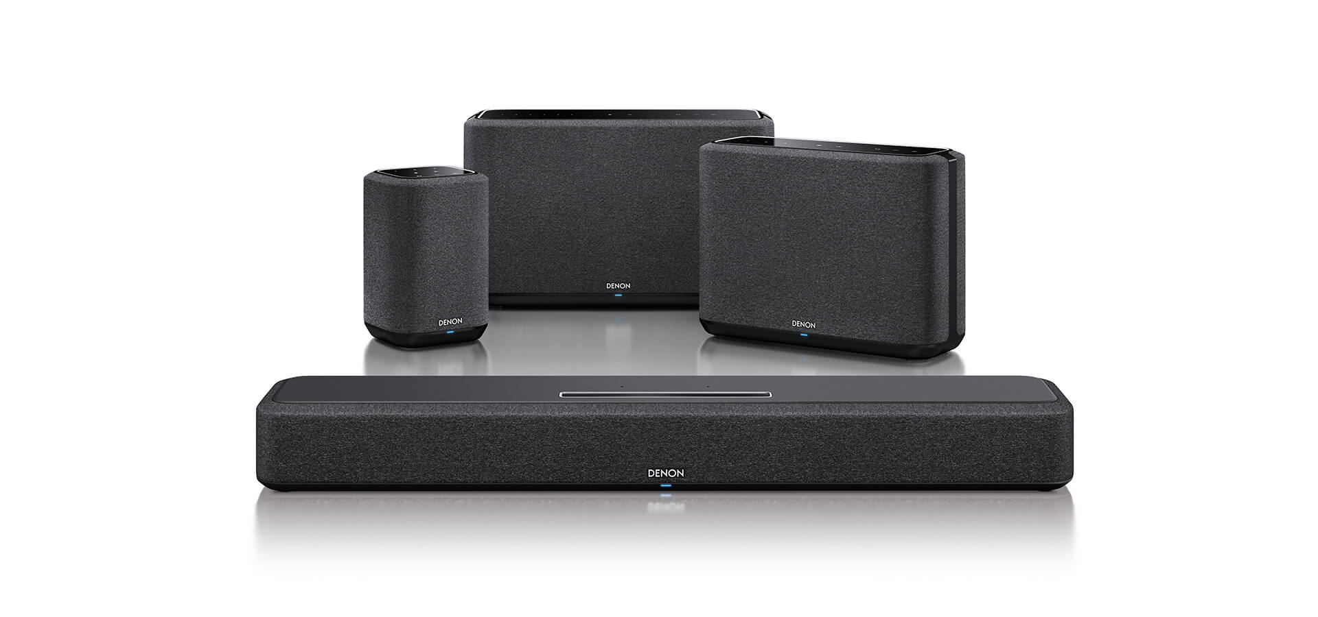 Denon Soundbar HOME 550 con diffusori opzionali Denon Home 150, 250 e 350