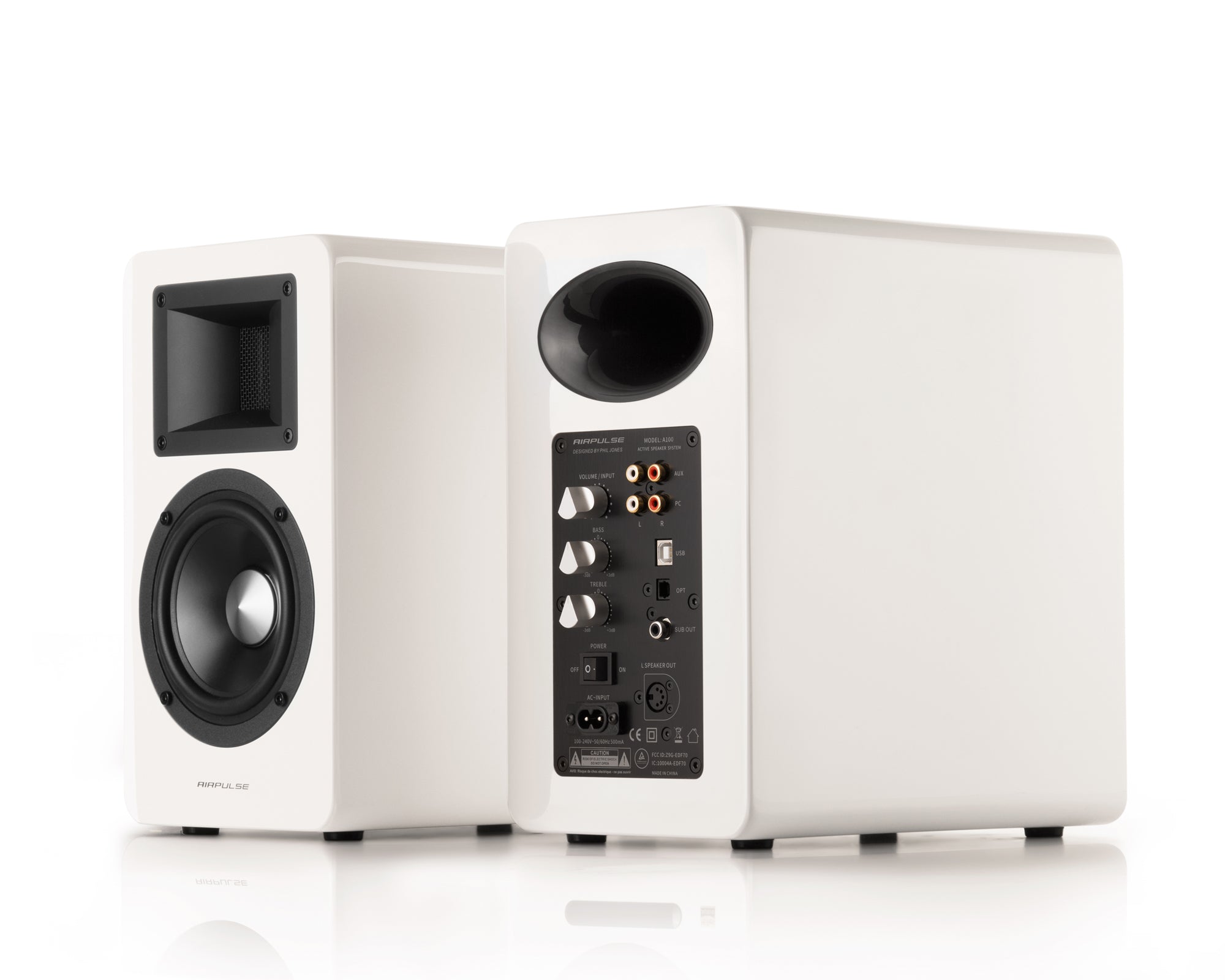Airpulse A100 - pair of bookshelf speakers