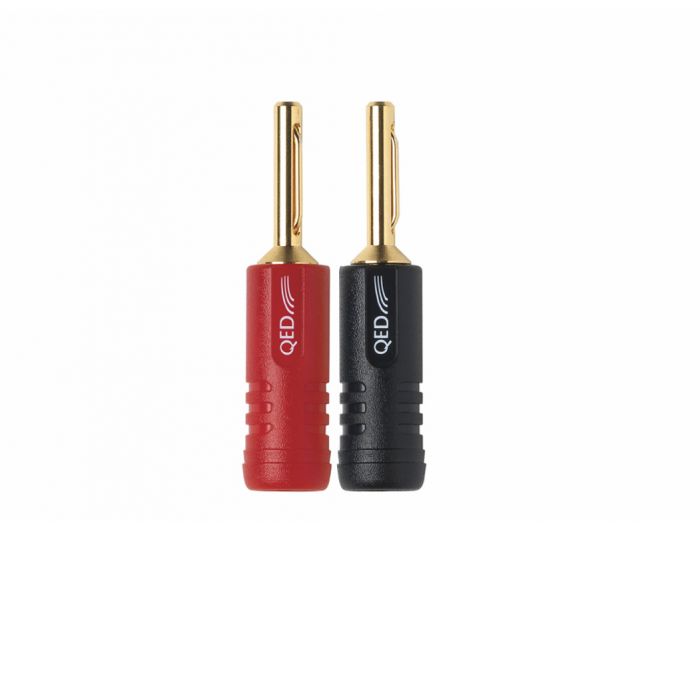 QED Screwloc ABS 4mm PLUG - 4pcs Banana Plugs - READY TO SHIP