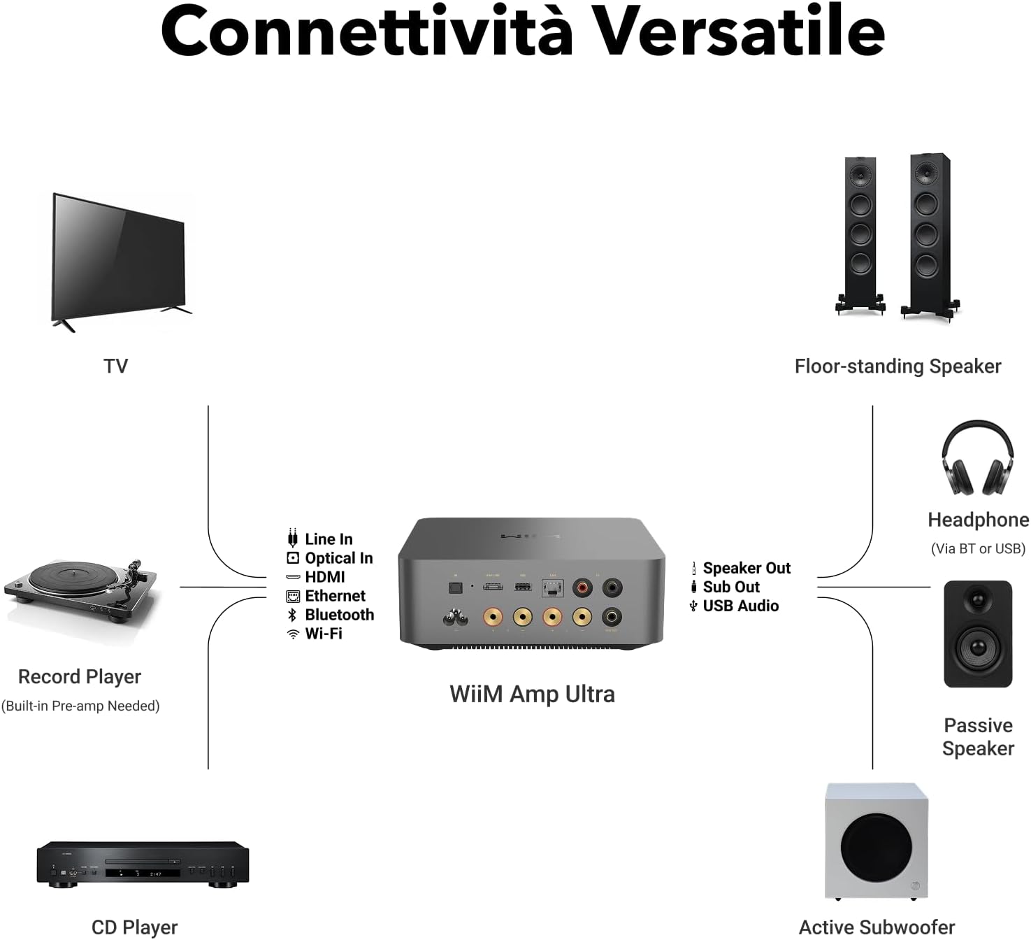 WiiM Amp PRO - Verstärker / Streamer / DAC - buchbar - LIEFERFERTIG