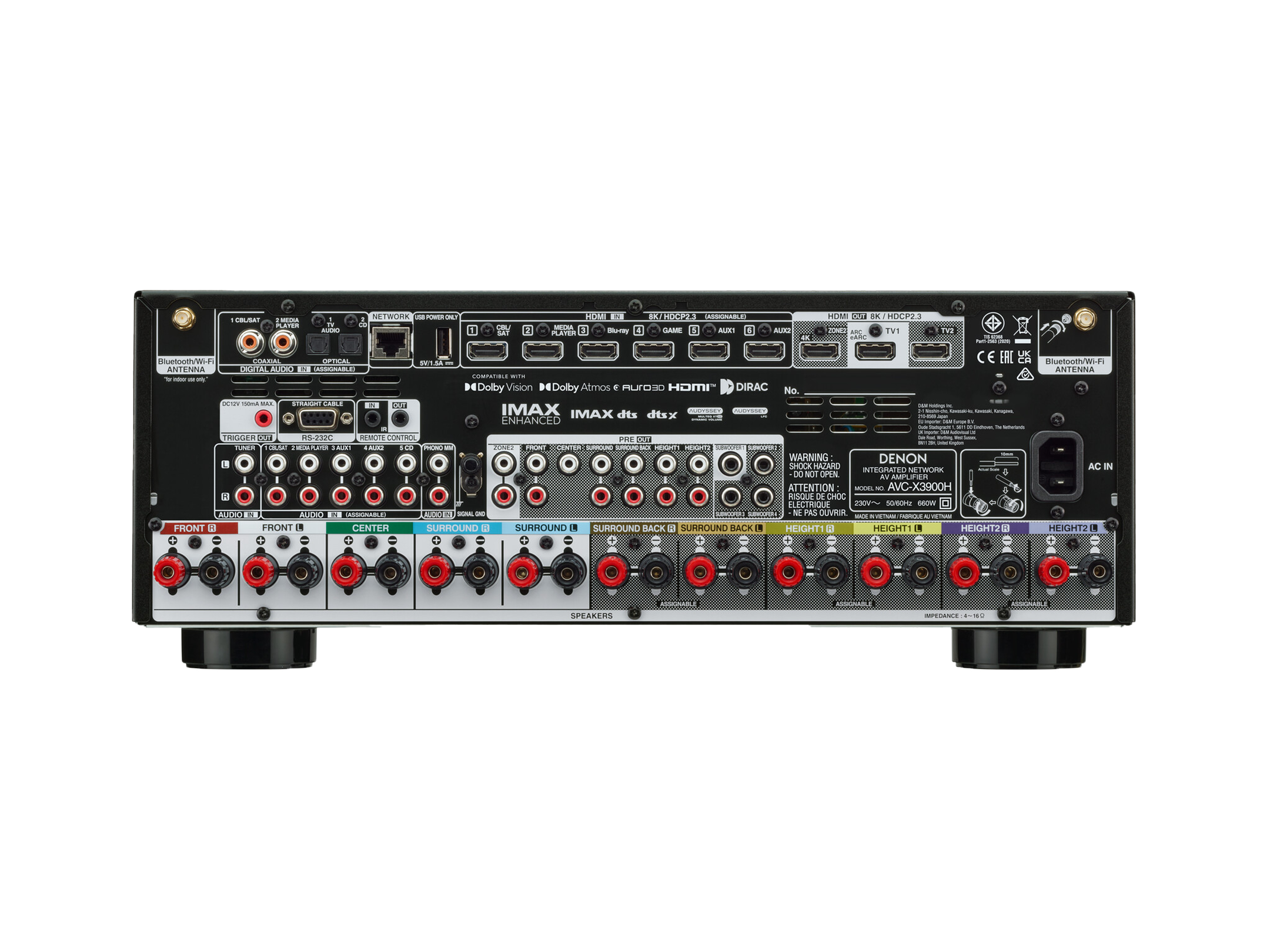 Denon AVC-X3900H - Amplificatore AV 8K a 9.4 canali - PRENOTABILE
