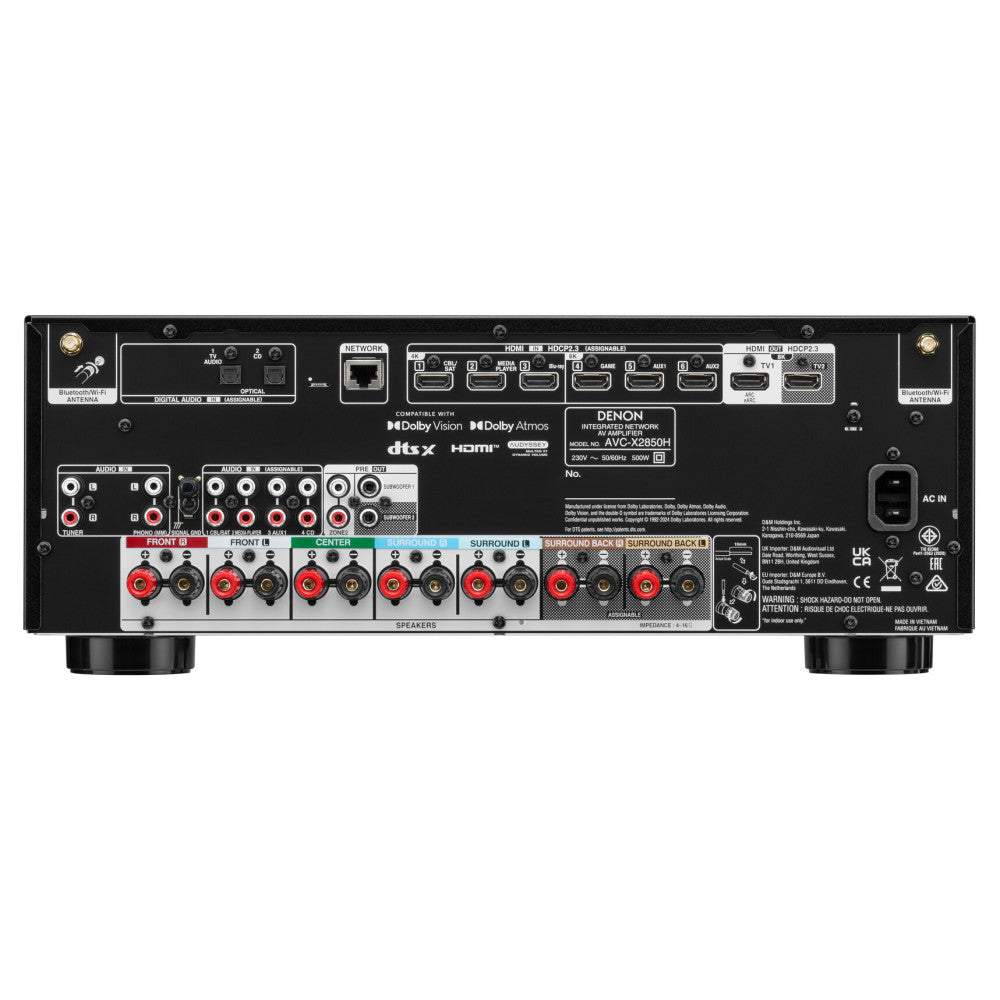 Denon AVR-X2850H - Sintoamplificatore AV 8K a 7.2 canali