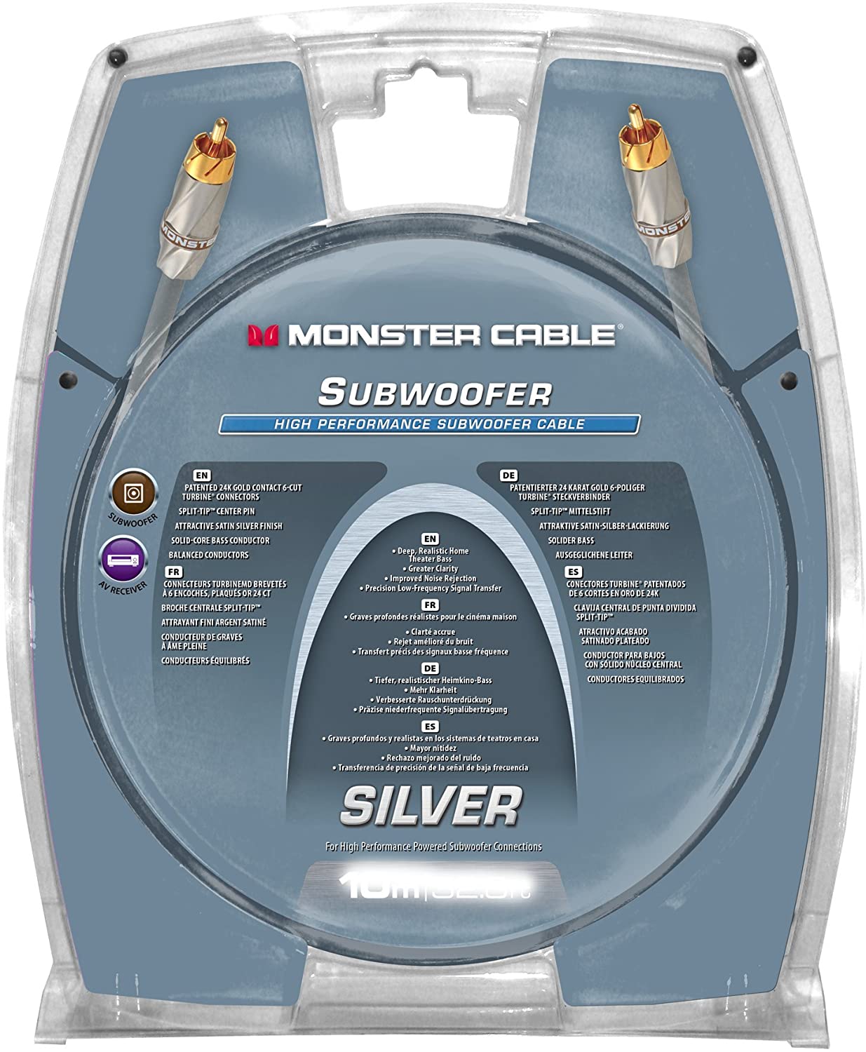 Monster Cable Subwoofer SILVER 10m - PRONTA CONSEGNA