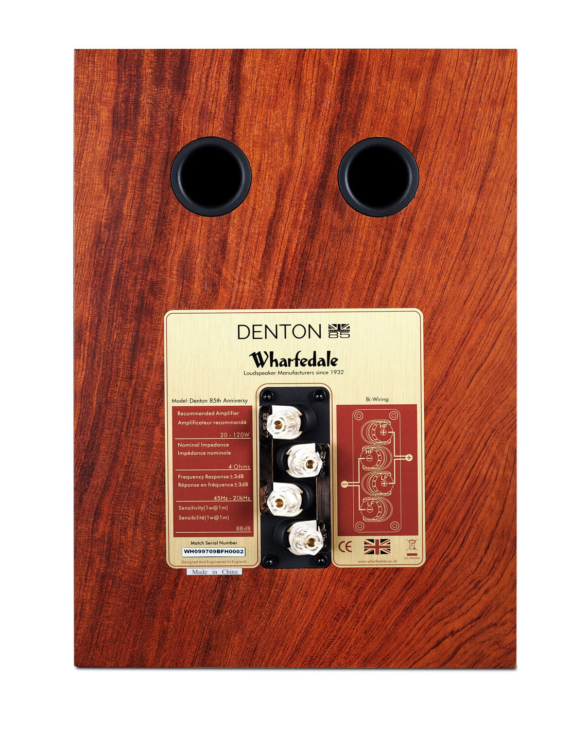 Diffusori Wharfedale Denton 85 Mahogany Connessioni