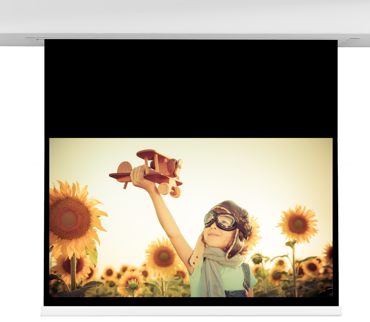 Screenline INCEILING (a scomparsa totale) - Tela WHITE ICE - Telo per Home Cinema